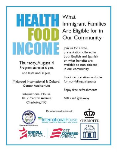 Health-Food-Income: What Immigrant Families are Eligible for in Our Community